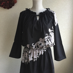 SALE 5000円→4000円 →3000円ティアードペイズリーワンピース(黒)