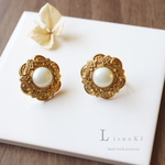 再販 simple Vintage　button　ピアス/イヤリング　ヴィンテージ
