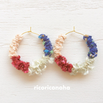  *fuwafuwa* フープピアス purple