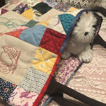 パッチワーク☆カントリー刺繍のトートバッグ