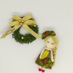 小さなドール☆ブローチ(クリスマス)
