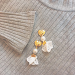 gold heart×motif lace