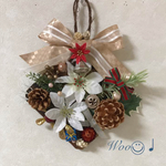 シックな スクエア クリスマスリース