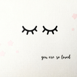 ♡アイラッシュと"you are  so loved"のウォールステッカーセット♡