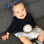 水玉のお名前ロゼット  全4色