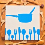 Kitchen Tools ファブリックパネル【北欧デザイン】