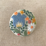 チューリップとガーベラの刺繍ヘアゴム＊再販8