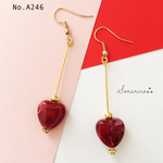 No.A246 揺れる ♥︎ ハートピアス / イヤリング