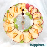 限定商品/jfc🍎一連姫りんごのプレミアム壁掛時計（大）/#名入れギフト #出産祝い #記念日 #誕生日 #プレゼント #ラッピング