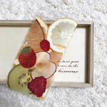 残り1♡押しフルーツ・フルーツいっぱいのの押し花スマホケース