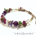 【新作】༻ berry wreath ༺  天然石 ブレスレット