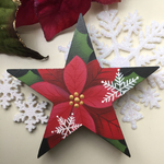 クリスマスオブジェ【星型】（小）【クリスマス xmas】【ポインセチア】