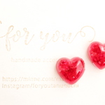 love heart.. ♡　一粒ピアス/樹脂ノンホールピアス(イヤリング）