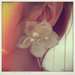 Glass Flower 大振りピアス