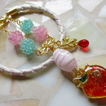 ◇1739特価『ちや様　ご売約品』🍓いちごとてんとう虫のバッグチャーム 🐞🎶　