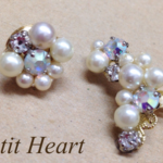 white snow crystal bijou ear cuff set