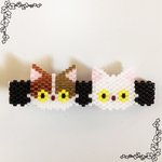  🐈三毛猫 & 白猫 ヘアクリップ