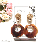 sale✨700円 NO.18 ✰ べっ甲×クラッシュフープピアス✧イヤリング