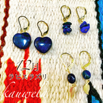 ラピスラズリピアス 14kgf サーフ&ビーチピアス