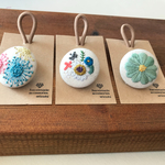 華やか刺繍ヘアゴム