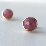 Ruby 14kgf  ワイヤースタッドピアス