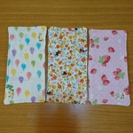  お気に入り2000セール☆1枚100円♪3枚セット 子供用ハンカ チ【女の子柄】C