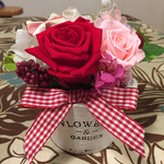 赤い薔薇のブリザードアレンジ