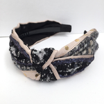  LINTON TWEED♡ドットリボンアクセント♡結びリボンカチューシャ♡幅広