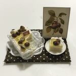 hand made ミニチュアドールハウス モンブランのスコップケーキセット①