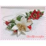 わんちゃん用に♪X‘mas花冠 〈ホワイト〉