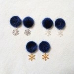 雪の結晶とネイビーファー セール！800円→600円