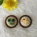 ご注文品 刺繍ミニブローチ キュートアニマル