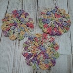 ※値下げしました※３枚組♪虹色✨✨お花のコースター