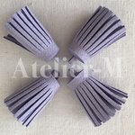 A062Leather タッセル Light purple (4個）