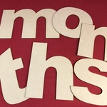 マンスリーフォト用文字セット　months（MDF）