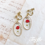 【再販４】一輪の薔薇ピアス／イヤリング