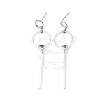 ERG-553-MR【2個入り】ダブルドロップピアス,Double Drop Linked Hoop Post 