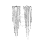 ERG-554-R【2個入り】チェーンタッセルチャーム,Chain tassel Charm/25mm X 77mm