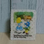 piyonopon様専用:切手のような刺繍ブローチ