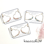 ▷送料無料*ハートフープ❁スワロスキー ピアス✳︎イヤリング◁