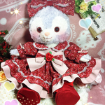   ステラルーSサイズ☆ コスチューム☆赤チェック ワンピース 6点セット☆ペチコート付き☆クリスマスにも