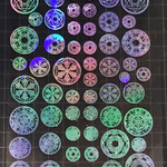 封入シート　魔法陣詰め合わせ　箔押：ホロ無地(シルバー)