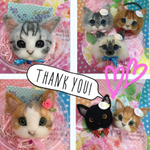yumi様  猫にゃんこ羊毛フェルトストラップ