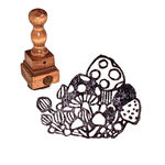 送料込『にょきニョキ きのこ』の消しゴムはんこ