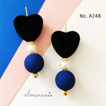 No.A248 真冬❄︎のブルー♥︎ ハートピアス / イヤリング