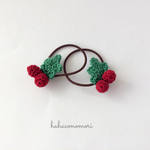 レース糸♡ヒイラギのヘアゴム 2個セット