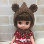 メルちゃん くま耳頭巾帽子