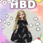 ブラックリップワンピ♡ピアスセット