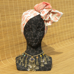 ☆ハンドプリントシルク　ヘアターバン　針金入り