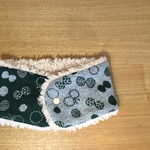  <last 1点>  """"　 choucho 　green × grey　""""   kids mokomoko　ネックウォマー